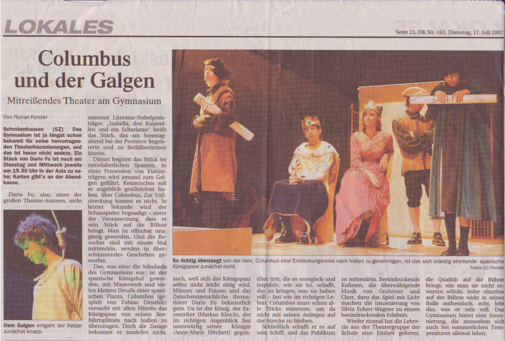 Schrobenhausener Zeitung am 17.07.2007