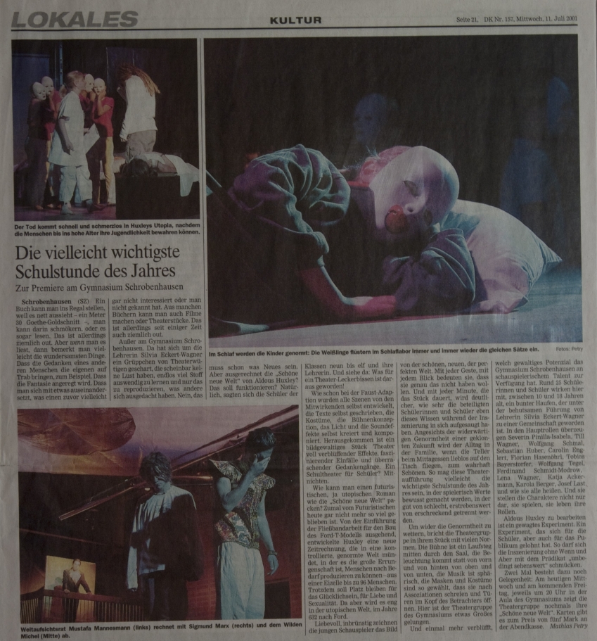 Schrobenhausener Zeitung am 11.07.2001